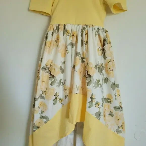 Pleiades Yellow Rose Floral Dress Kids